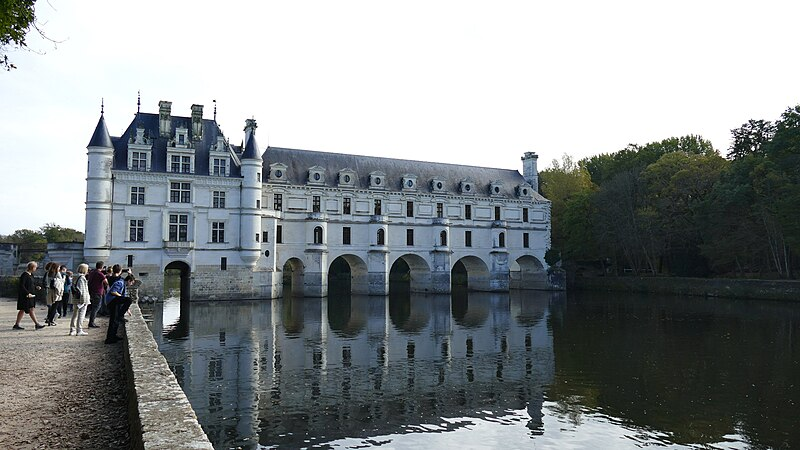 View of Chenonceau from the Medici garden. 